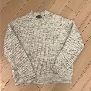 Vince Cream and Gray Crewneck Sweater